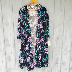 🔥 LuLaRoe Sarah Floral Duster Cardigan Kimono NWT XS
